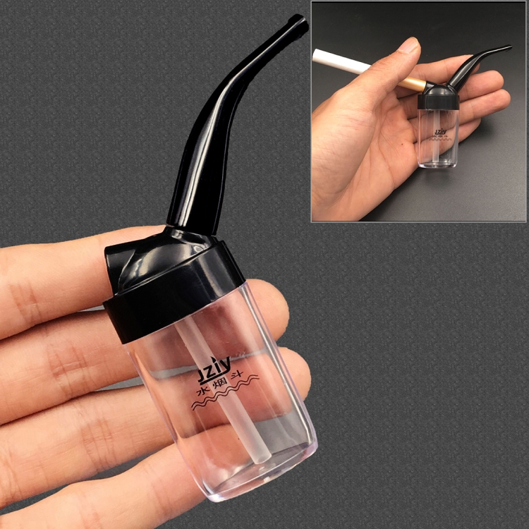 water cigarette filter JY-101 2 PCS Recycled Mini Cigarette Filter Water Tobacco Pipe(Black)