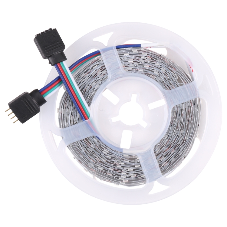 5M SMD 3528 RGB LED Strip Light Kit – 300 LEDs, Waterproof IP65, 44-Key Remote, 12V 3A US Plug