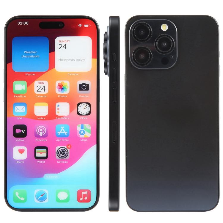 Perusha – Réplique Factice De Téléphone [Sans Logo] Modèle 15 Pro/Pro Max/Plus – Écran Noir, Ne Fonctionne Pas – Pour Vitrine, Photo Ou Accessoire Déco