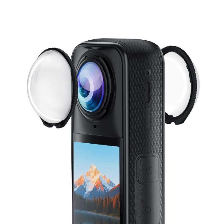 For Insta360 X5 PULUZ Standard Rotation PC Lens Guard Protective Cover (Transparent)