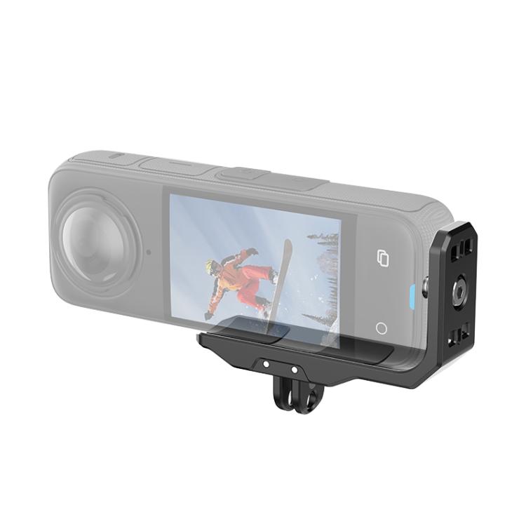 For Insta360 X4 / X5 PULUZ Vertical Horizontal Shooting Quick Release Metal L Bracket (Black)