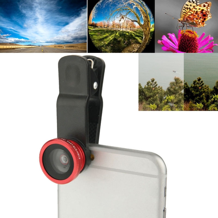 F-018 5 in 1 Universal 180 Degree Fisheye Lens + Macro Lens + 0.65X ...