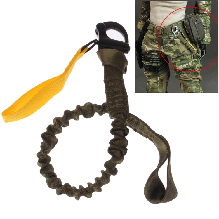 Cinghia Tattica Militare Con Sgancio Rapido &ndash; Cordino Bungee Per Arrampicata, Protezione, Fionda A Punto Singolo