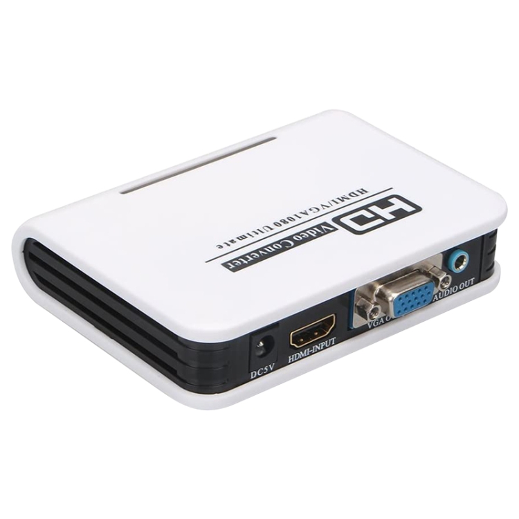Adaptador HDMI A VGA Con Audio – 1080P Full HD, Chapado En Oro, Plug&Play – Para PC, PS3, Xbox, Portátil A Proyector