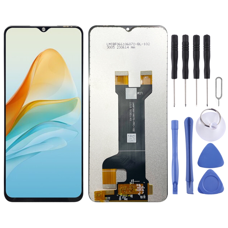 YHX-OU 6.52'' Nero Schermo per ZTE Blade A72 5G 7540N ZTE Blade A52 ​LCD Display Touch Screen Digitizer Ricambio Assembly con Utensili Inclusi + Vetro temperato