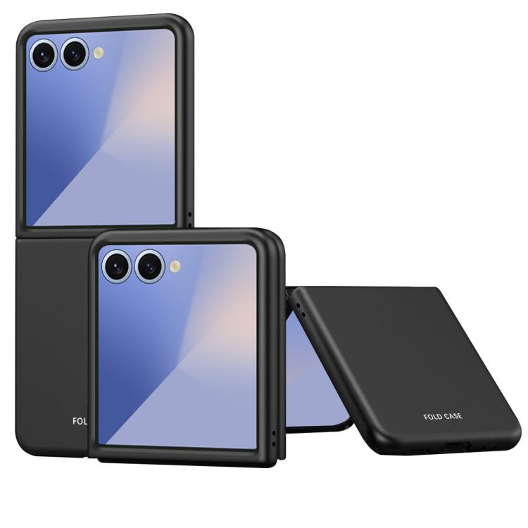 For Galaxy Z Flip8 5G Skinfeel Electroplating All-inclusive Shockproof Phone Case(Black)
