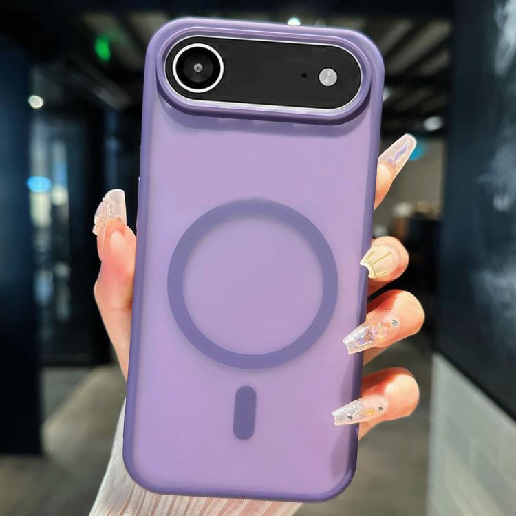 iPhone 17 Air用 透明TPUハイブリッドPC Magsafe電話ケース（パープル）
