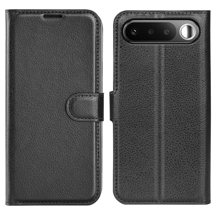 For Realme 16 5G Litchi Texture Horizontal Flip Leather Phone Case with Holder(Black)