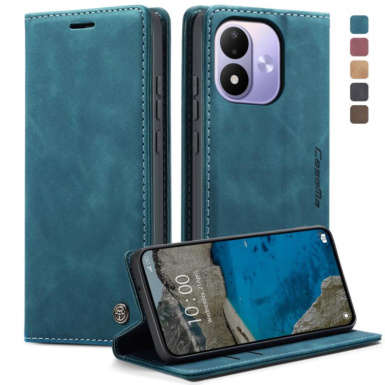 For Redmi Note 17 4G / 5G Global 169.7mm CaseMe 013 Multifunctional Horizontal Flip Leather Phone Case(Blue)