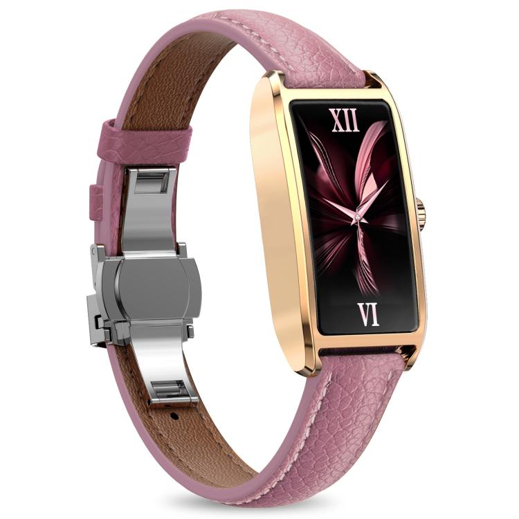 Dora T 1.13 inch AMOLED Screen IP68 Waterproof Lady Smart Watch, Supports Health Monitoring(Pink Gold)