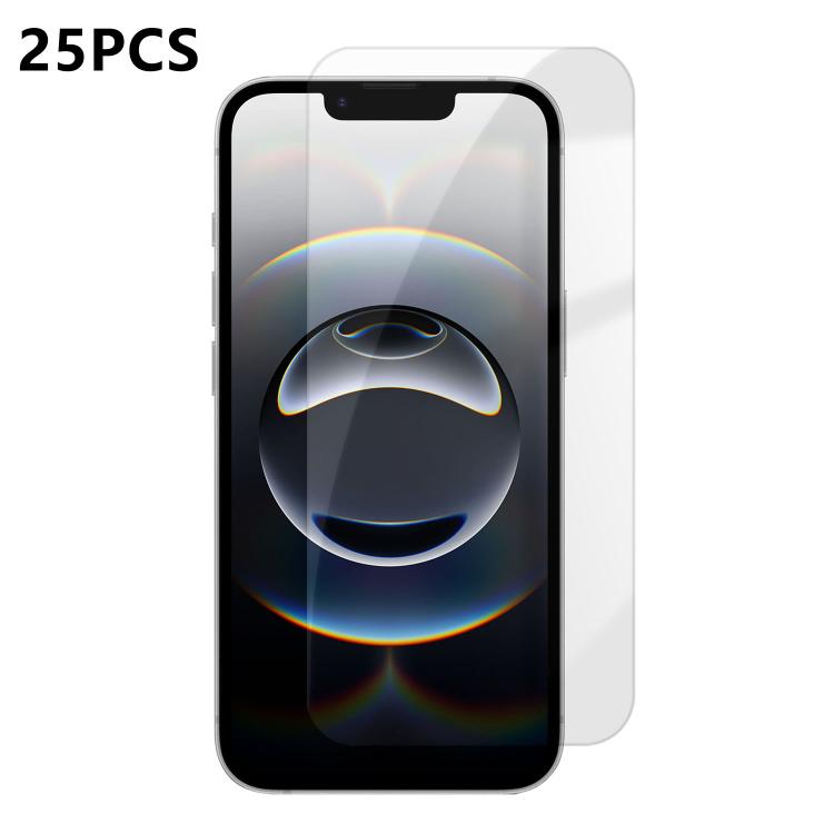 For iPhone 17e / 16e 25pcs High-Aluminum Semi-Screen Anti-Fingerprint HD Tempered Glass Film