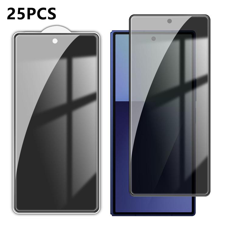 For Samsung Galaxy Z Fold8 5G 25pcs High-Aluminum Full-Coverage Anti-Fingerprint Screen-Printed Privacy Tempered Glass Film