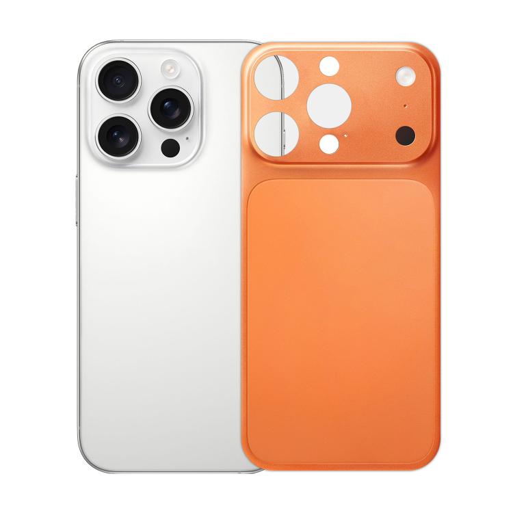 For iPhone 16 Pro Max Instantly Transform Into 17 Pro Series Ultra-Thin Frosted PET Back Cover(Orange)