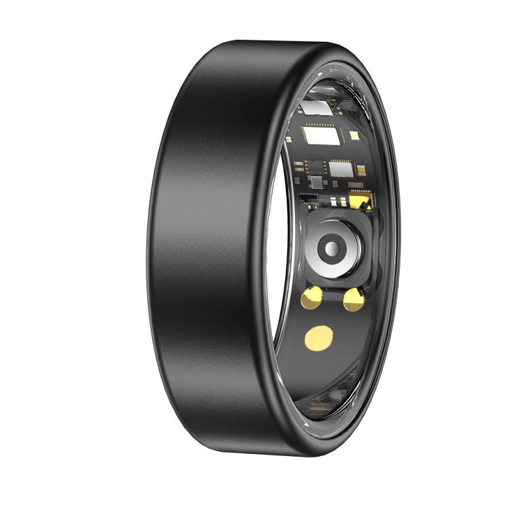 R88 Smart Ring Fitness Tracker, Supports Health Monitoring / Camera Control, Ring Size:Size 7(Black)