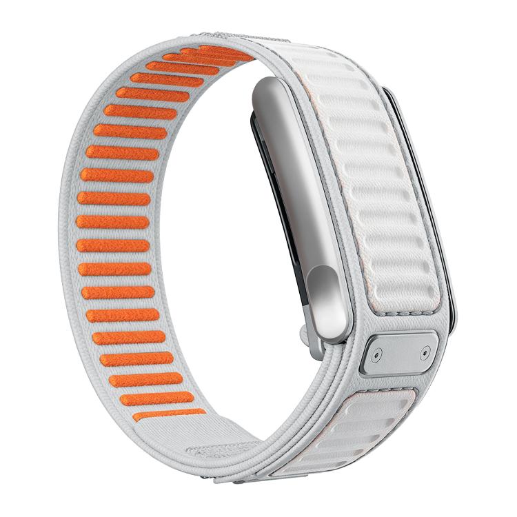 For WHOOP 5.0 Electrocardiogram Quick Dry Two Color Nylon Hybrid Silicone Watch Watch Band(Shell Beige)