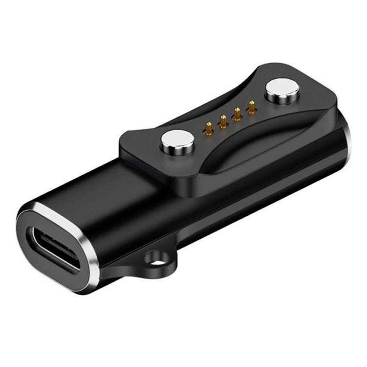 For Polar Grit X2 / Vantage M3 PL-04 Type-C Port Smart Watch Magnetic Charging Adapter(Black)