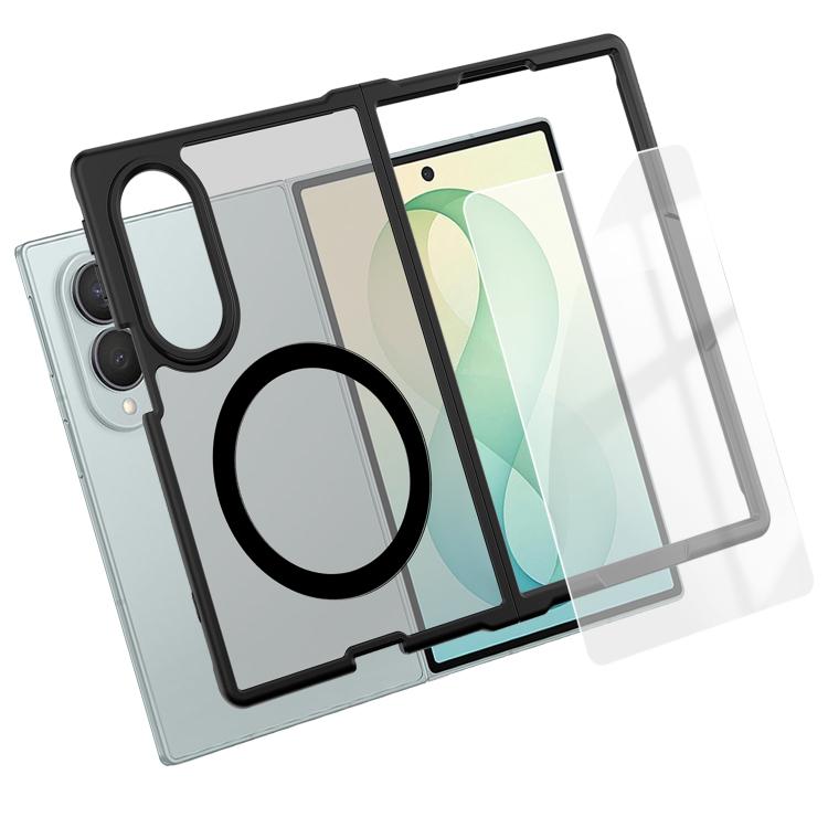 2 in 1 Set Magnetic Phone Case with Screen Tempered Film For Galaxy Z Fold8 5G(Black)