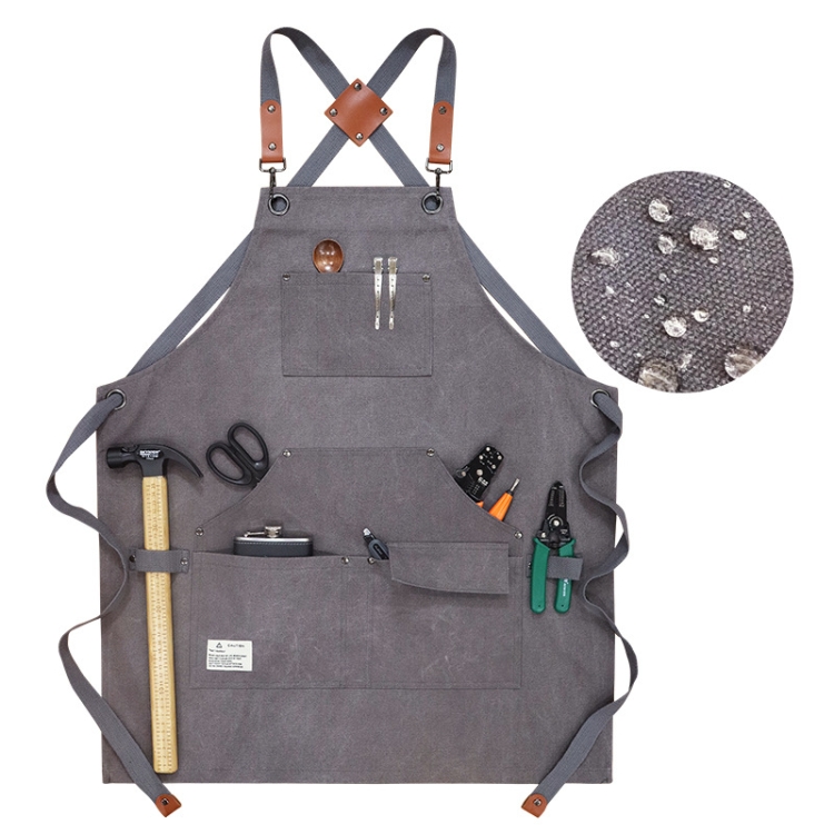 Durable and versatile professional carpentry electrician garden heavy canvas workwear apron in classic blue