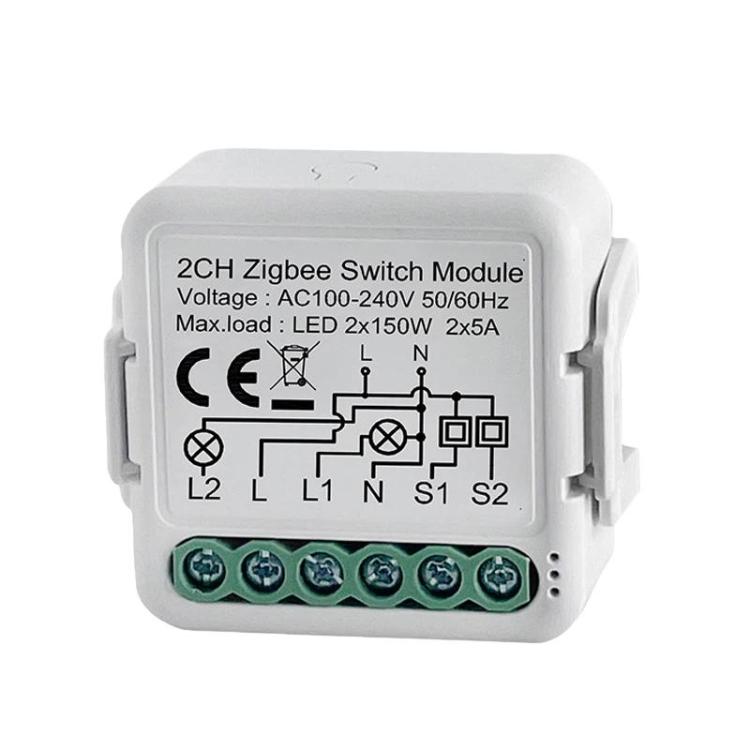 WiFi Neutral Live Wire 4CH Smart On/Off Switch Voice Remote Control ...