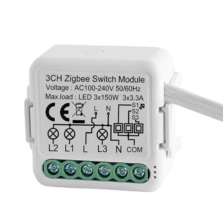 WiFi Neutral Live Wire 4CH Smart On/Off Switch Voice Remote Control ...