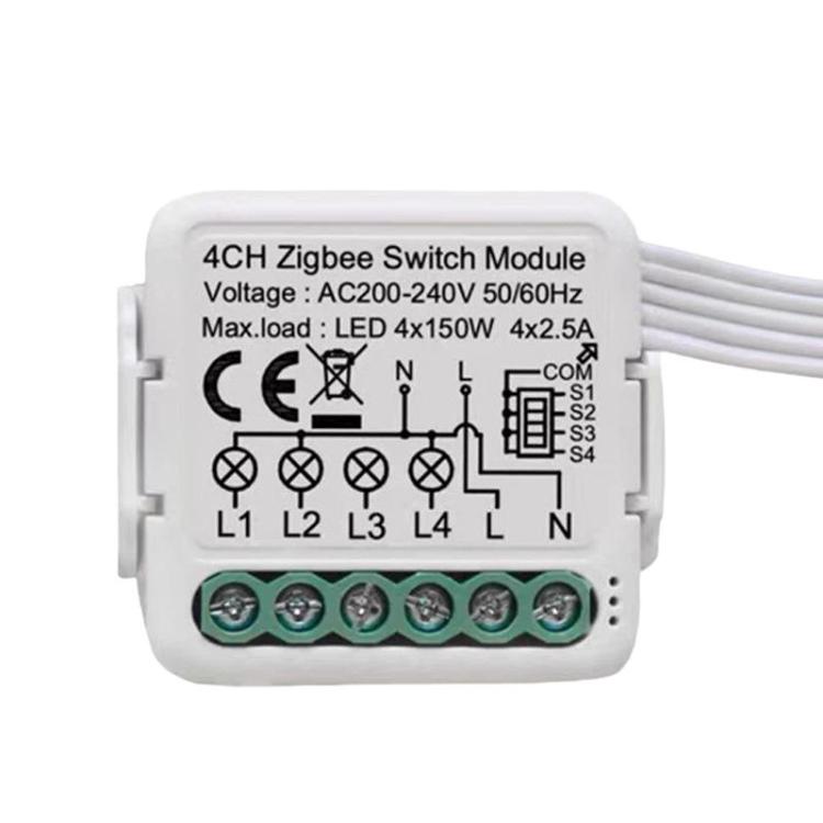 ZigBee3.0 Neutral Live Wire 1CH Smart On/Off Switch Voice Remote ...