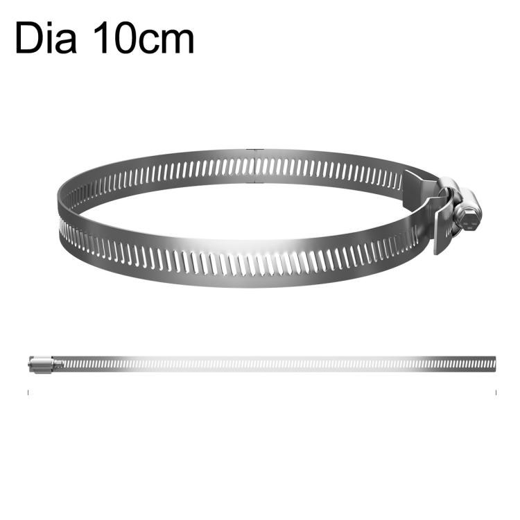 Stainless Steel Pole Mount Hose Clamps 12mm Width Heavy Duty Adjustable Strap for Junction Box Bracket Diameter 10cm