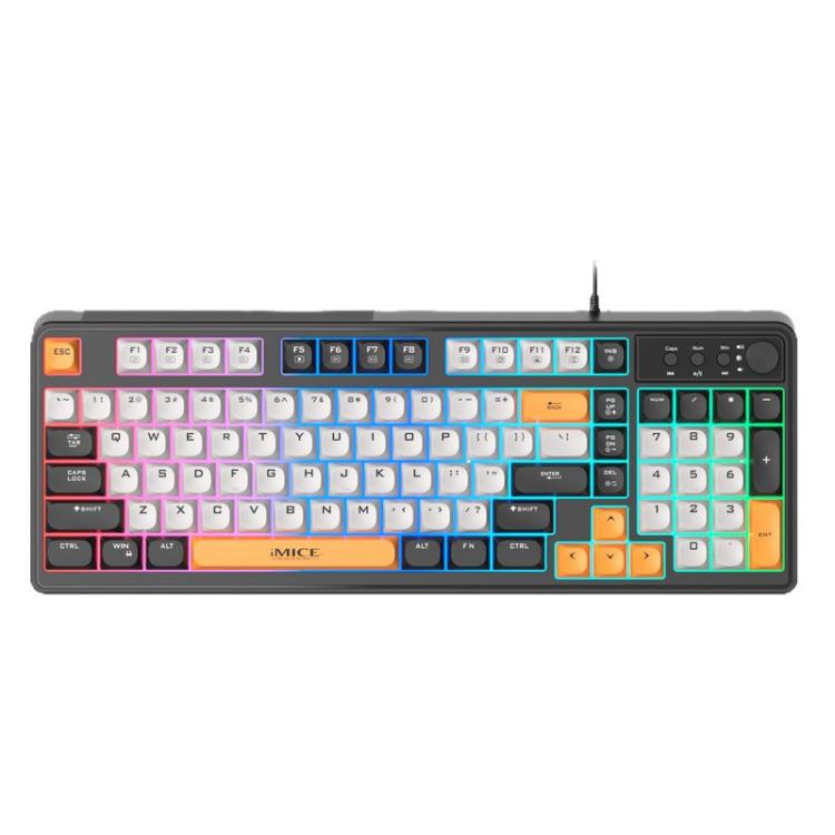 iMICE AK-300 99-key USB Backlit Multi-Color Keycap 1.5m Wired Gaming ...