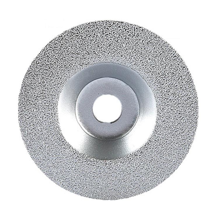 Diamond Cutting Disc Marble Brazed Cup Grinding Wheel Quartz Ceramic Tile Edge Grinding For Angle Grinder, Spec: Silver