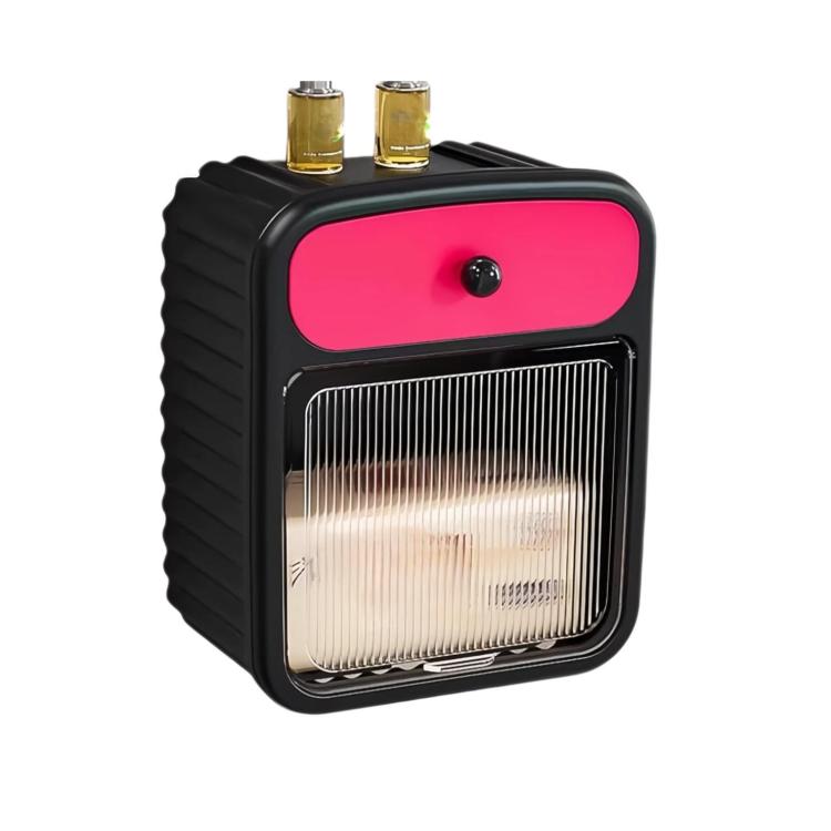 Wall-mounted Tissue Box Bathroom Shelf, Color: Black Small