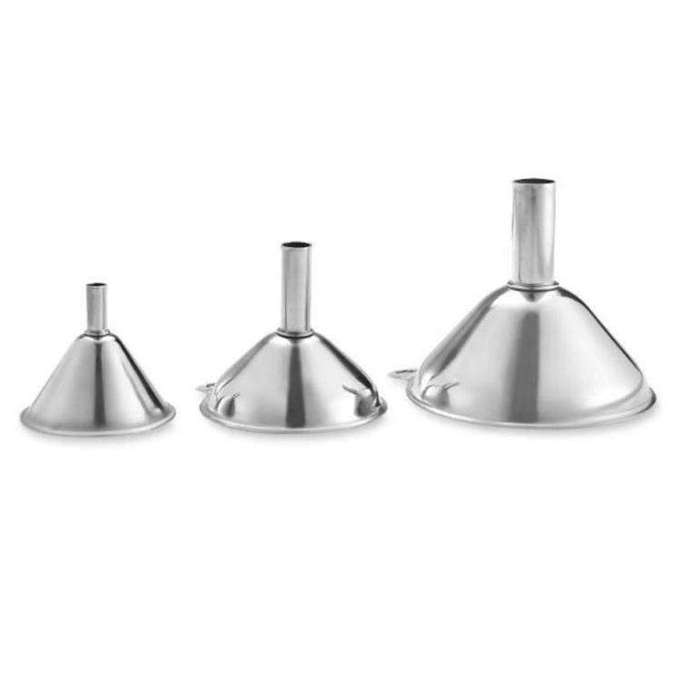 LsCook 3-Piece Set 304 Stainless Steel Sandblasted Funnel Integrated Liquid Dispenser