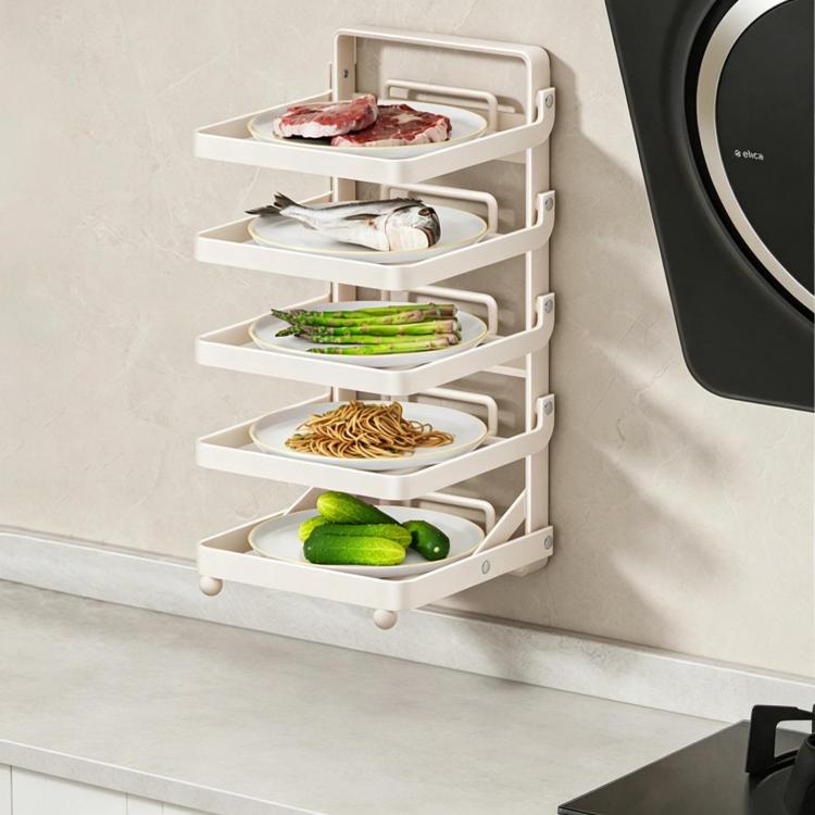 Multi-Tier Kitchen Food Preparation Rack Foldable Storage Rack, Color ...