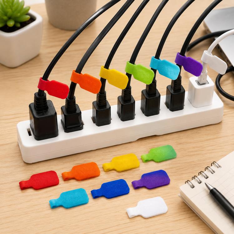 Label Strap 16pcs /Pack Writable Cable Labels Reusable Hook And Loop Cord ...