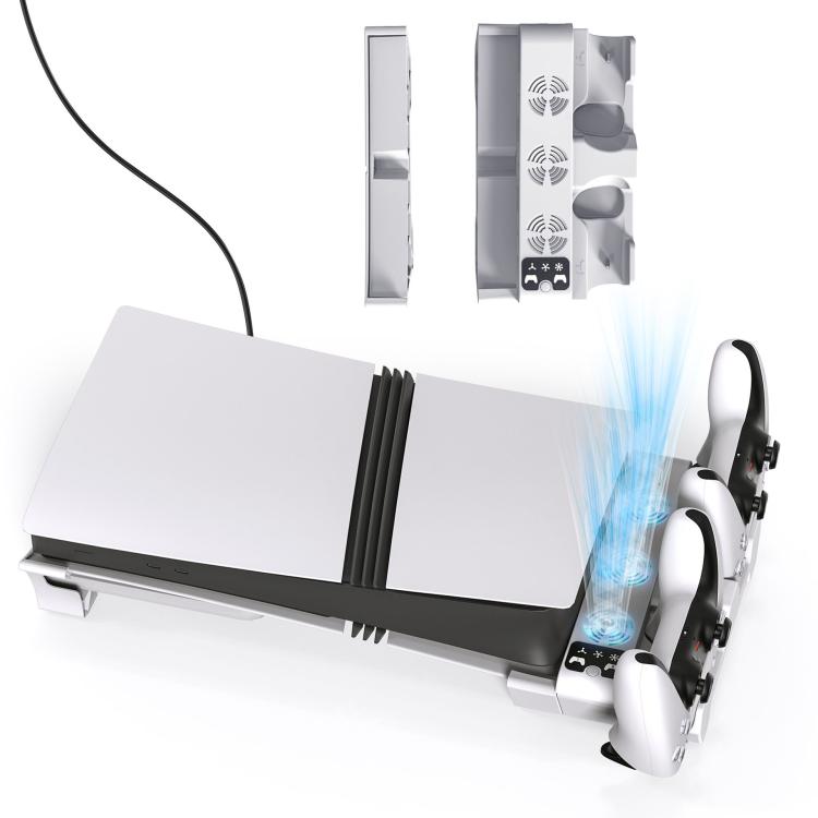 For PS5 Pro / Slim STARTRC GAMES Cooling Stand Multi-Functional Game Controller Charging Rack Horizontal Mounting Accessory