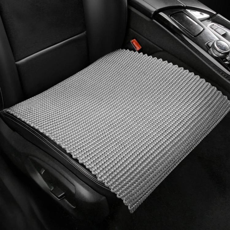 Woven Ice Silk Cooling Car Seat For Summer Breathable Front Seat Pads(Grey)