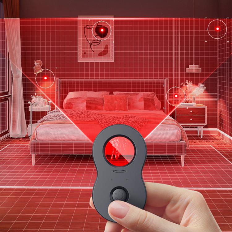 TC168 Anti-Spy Hidden Camera Detector Infrared Bug Finder With Motion Vibration Alarm(Black)