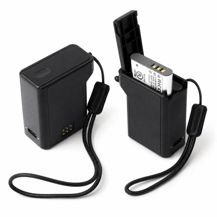 3-in-1 Battery Charger Case For Ricoh GR3 GR3X DB-110 & Olympus LI-92B(Black)