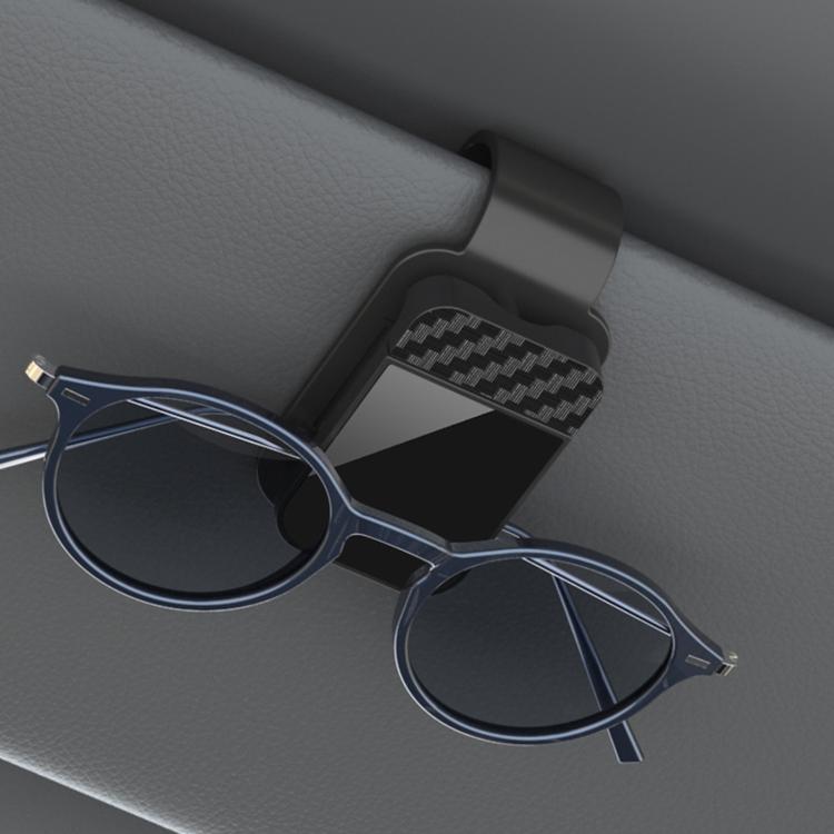 Car Sun Visor Eyeglasses Clip Magnetic Sunglasses Storage Holder(Black)