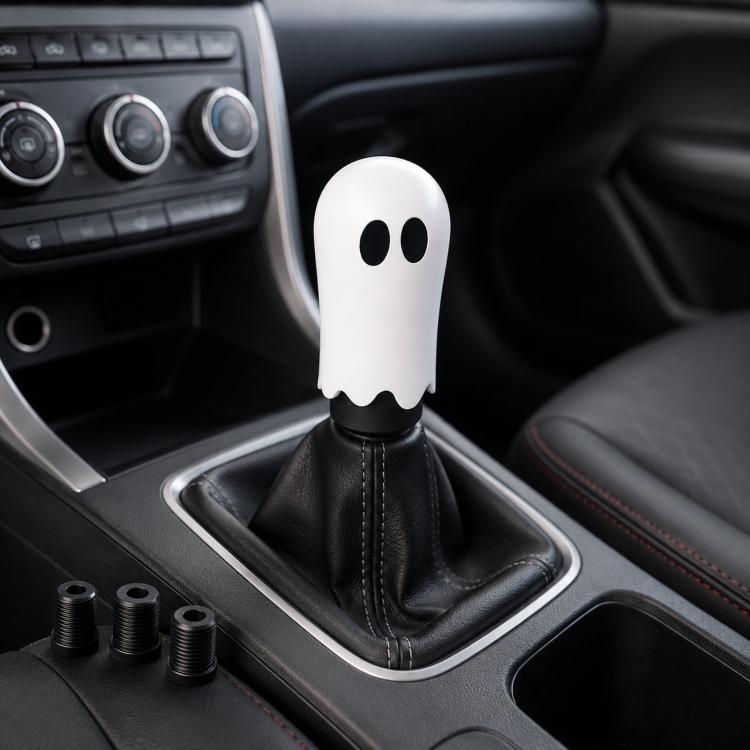 Car Modification Ghost Shift Head Car Decoration(White Resin)