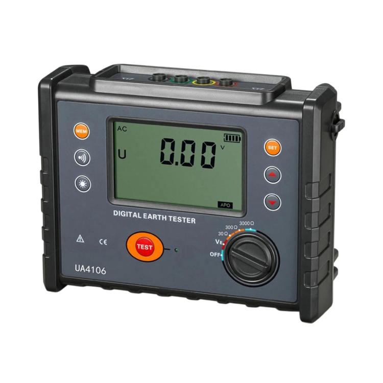 LCD Screen Digital Earth Resistance Tester(Grey)