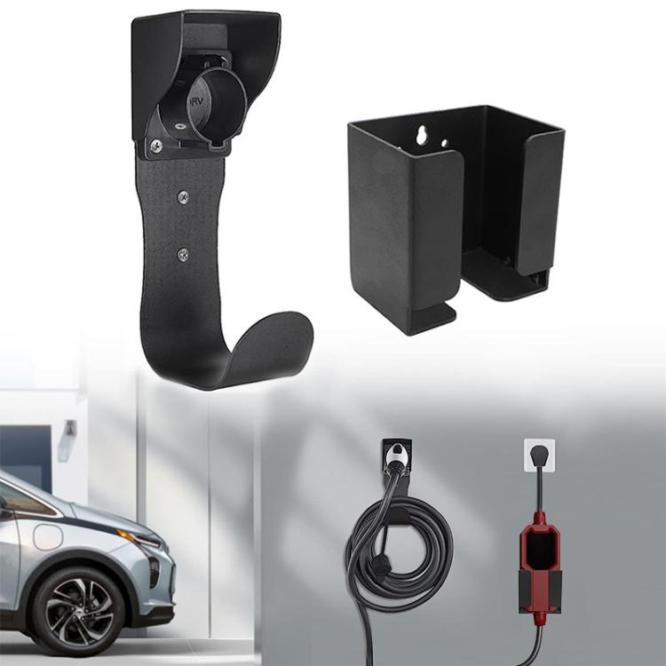 For J1772 US Standard EV Charger Holder and Control Box Bracket Set Holster and Cable Organizer Metal