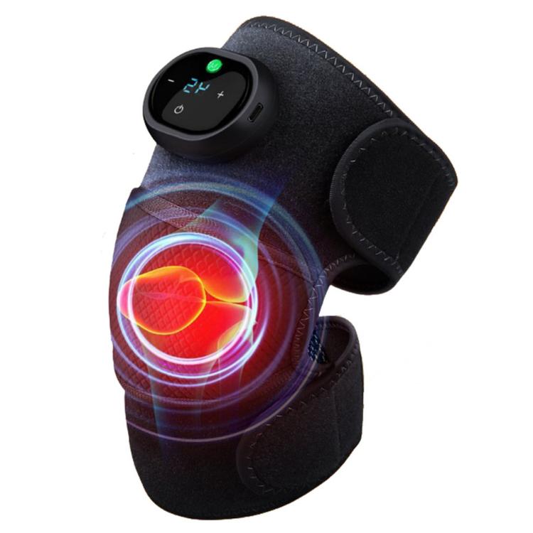 Cordless Heated Knee Massager With Heat and Vibration For Knee Elbow Shoulder(Black)
