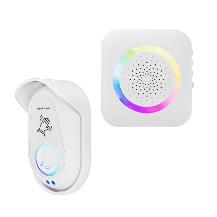 Smart Wireless Doorbell Night Light With Hand-Wave Sensor For Home Use, Specification: 1 Button 1 Receivers US Plug