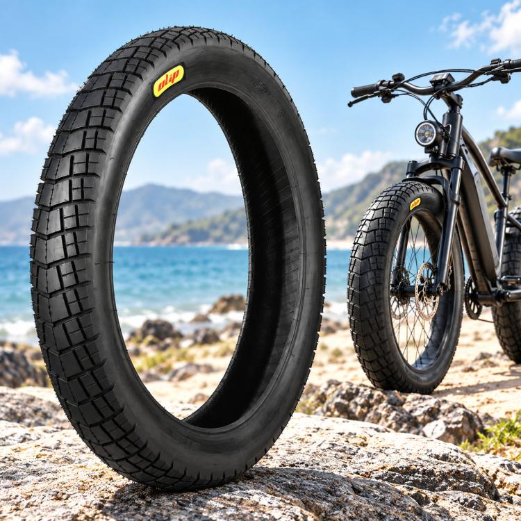 Ulip 26x4.0 Fat Tire Street Tread Replacement Outer Tire for Electric Bikes Beach Cruisers(Black)
