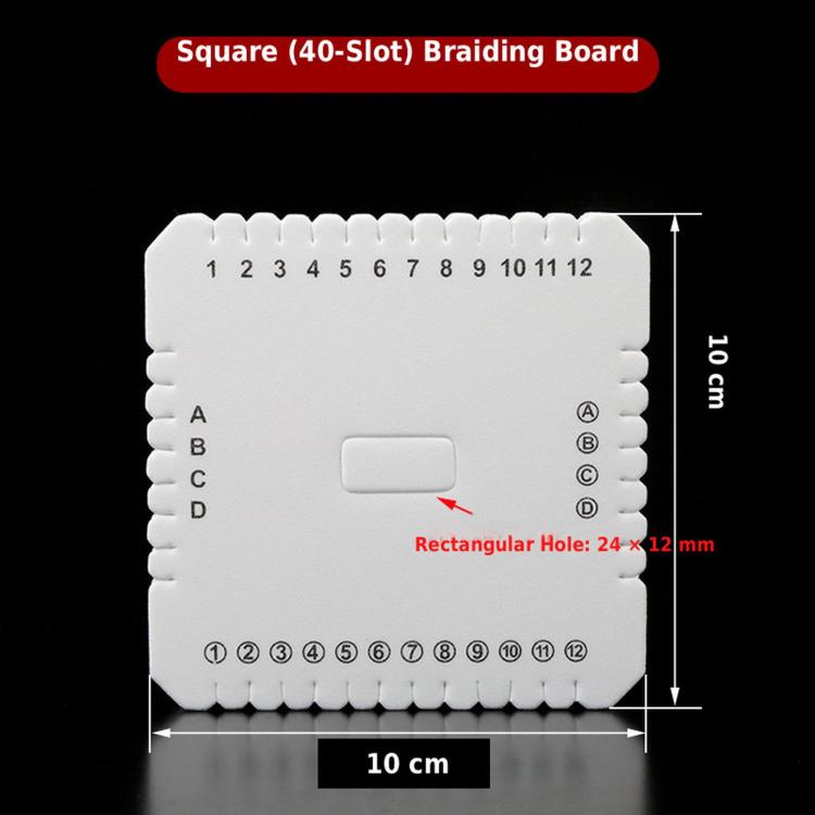 Chinese Knotting Braiding Loom With Multiple Hole Configurations For DIY Bracelet Making, Size: 10x10 Sq 40H