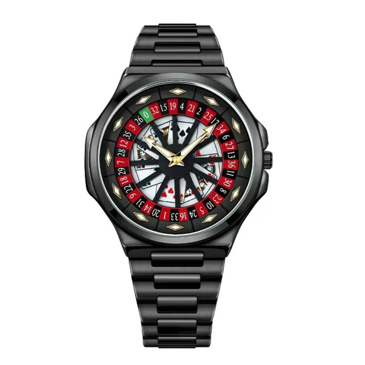 YAZOLE N948 Men Rotating Watch, Luminous Quartz Watch(Red Black)