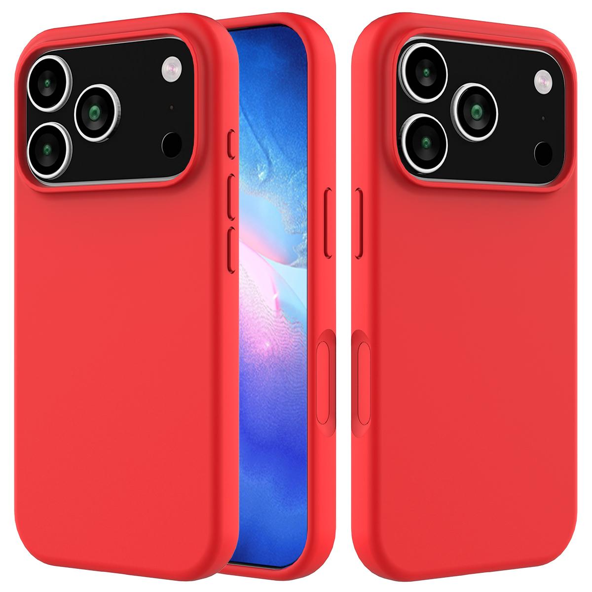 SKYLRK iPhone 17プロ 赤　即日発送可能‼️ iPhone 17 Pro用 ソリッドカラー シリコン フォンケース（レッド）