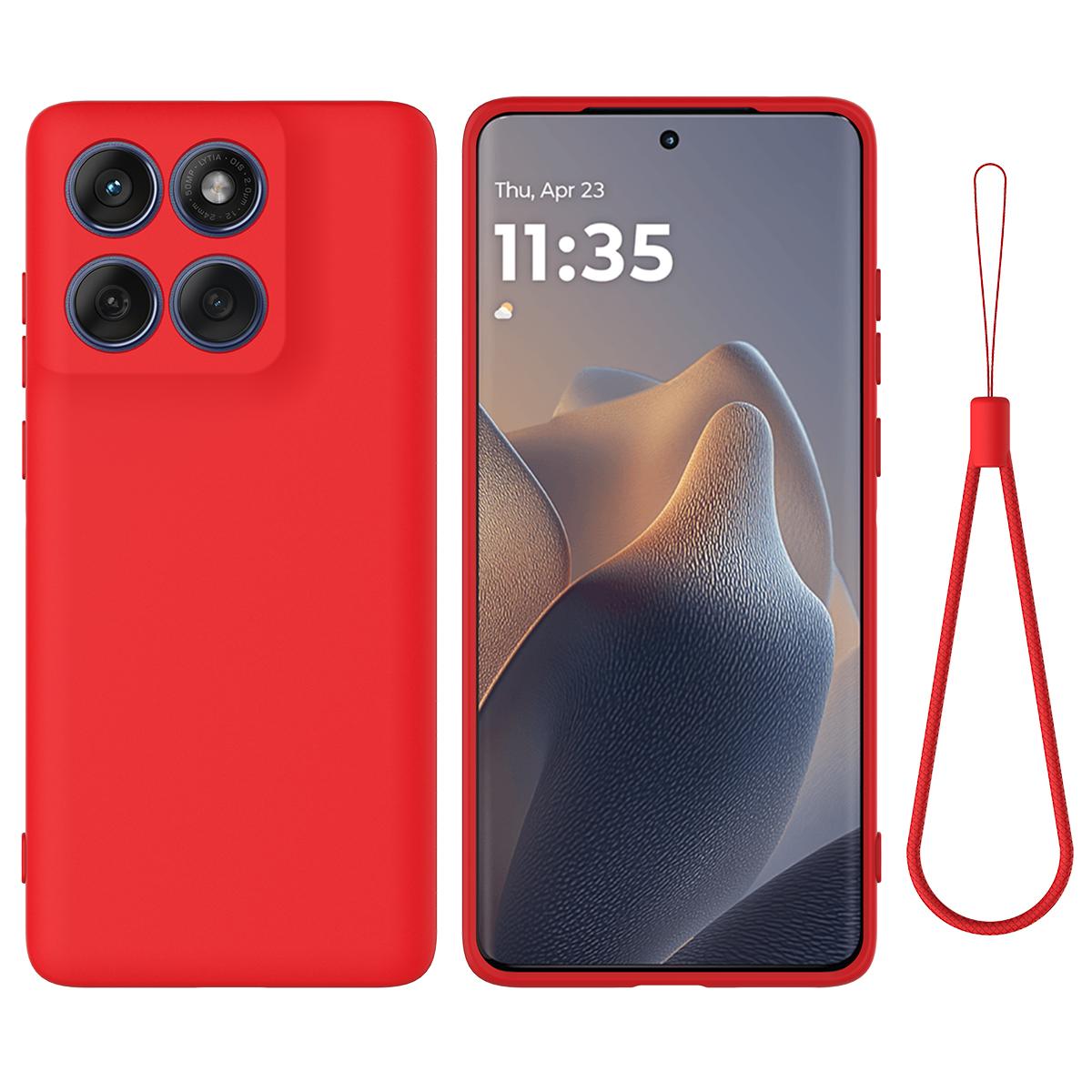 DESSEN Custodia In Silicone Per Motorola Moto Edge 70 5G – Antiurto Con Protezione Fotocamera, Colore Vino Rosso