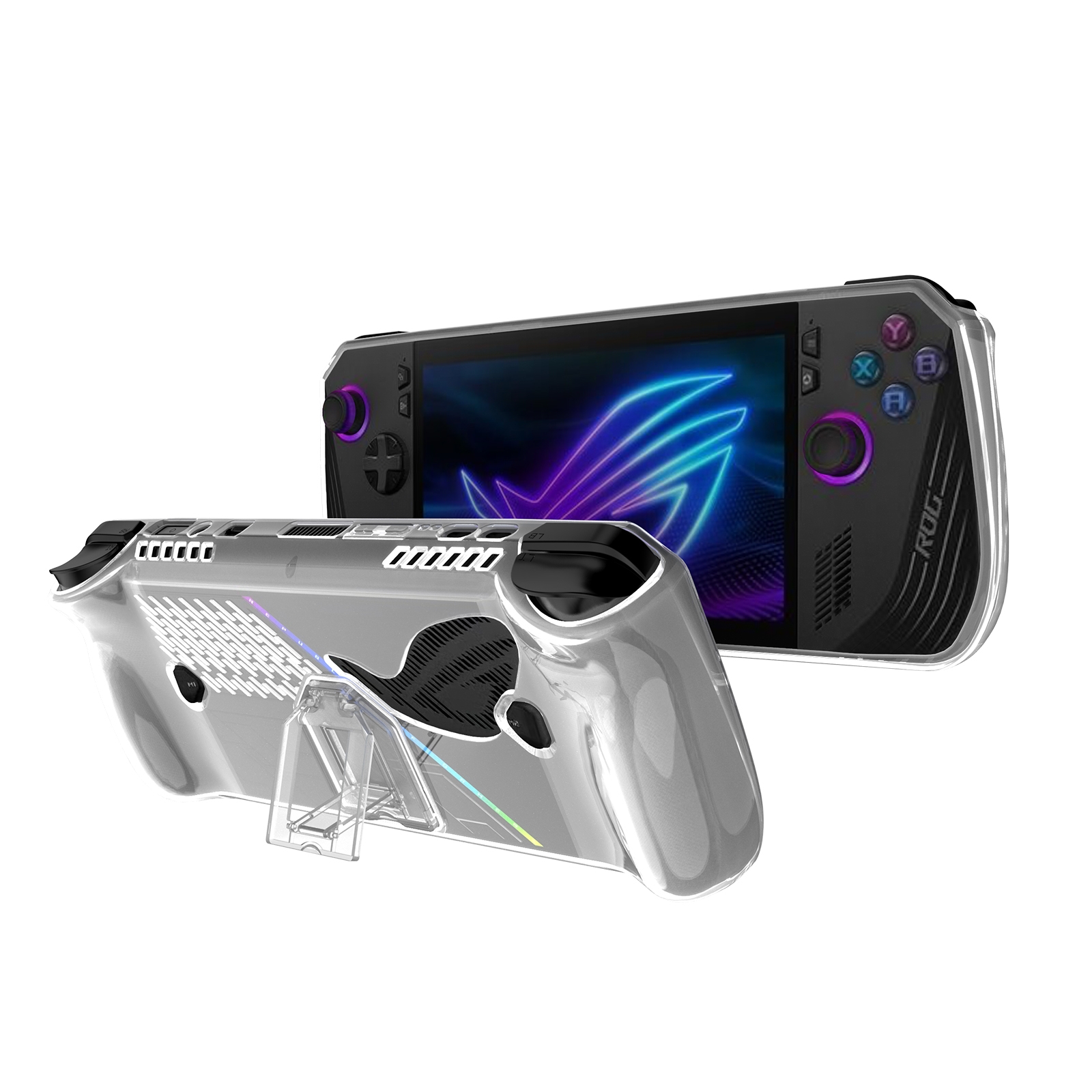 ASUS ROG Ally X用 TPU透明保護ケース ホルダー付き