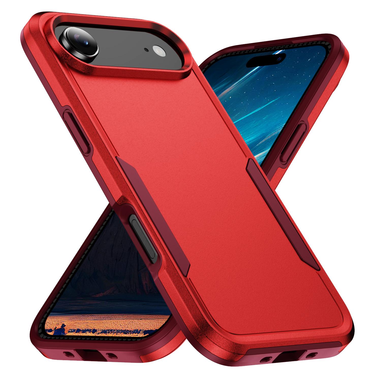 iPhone Air Pioneer Armor 用 頑丈 PC + TPU 携帯ケース (レッド+ 