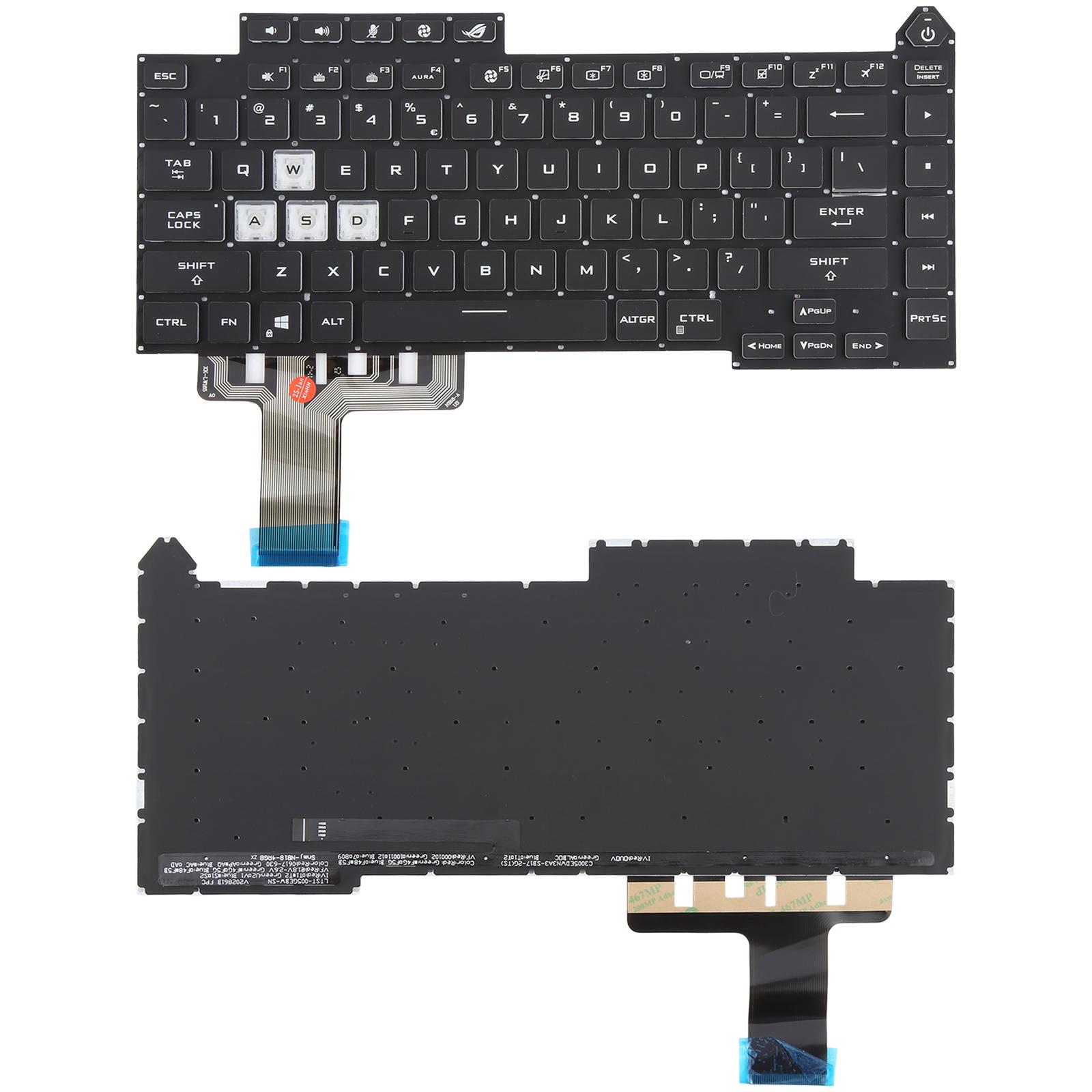 ワン様 US Version Colorful Backlit Laptop Keyboard for Asus ROG Strix G15